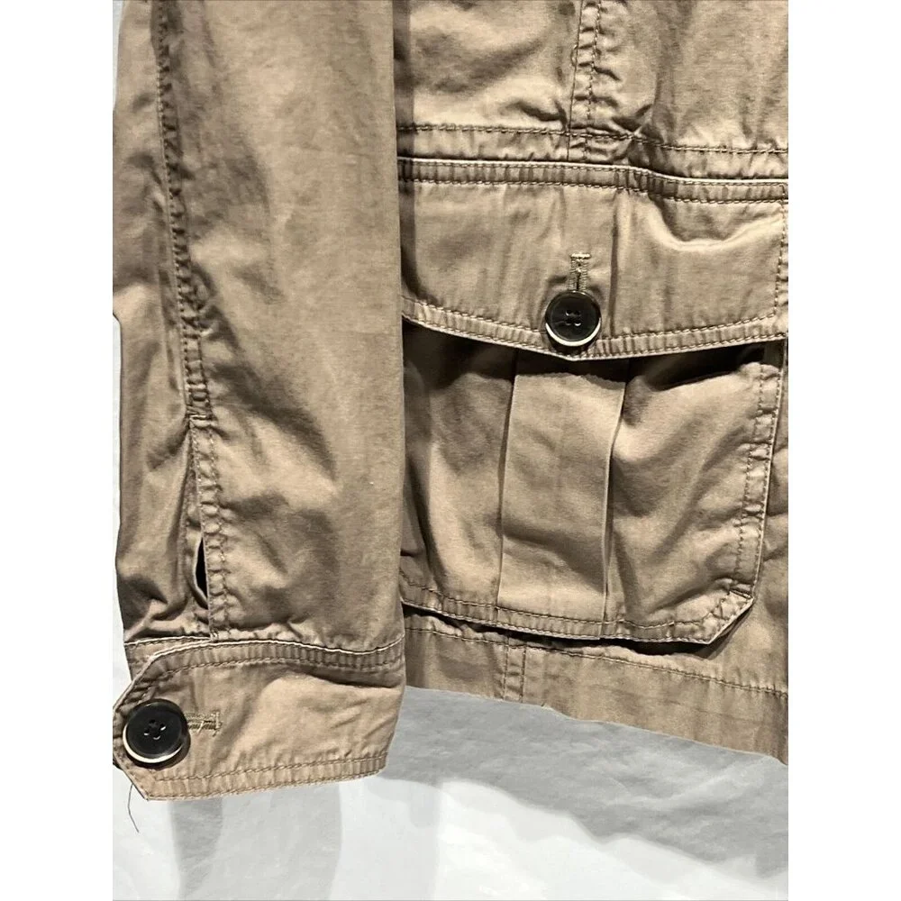 Eddie Bauer Khaki jacket Blazer size Small Pockets Adjusted Back Strap‎